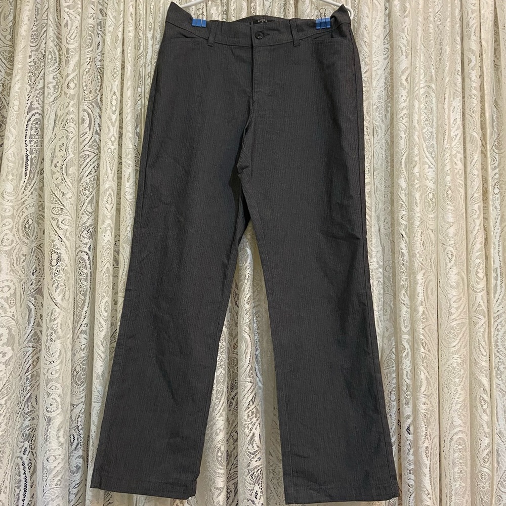 NWOT. Riders by Lee. Dark Grey Pinstripe Pant.